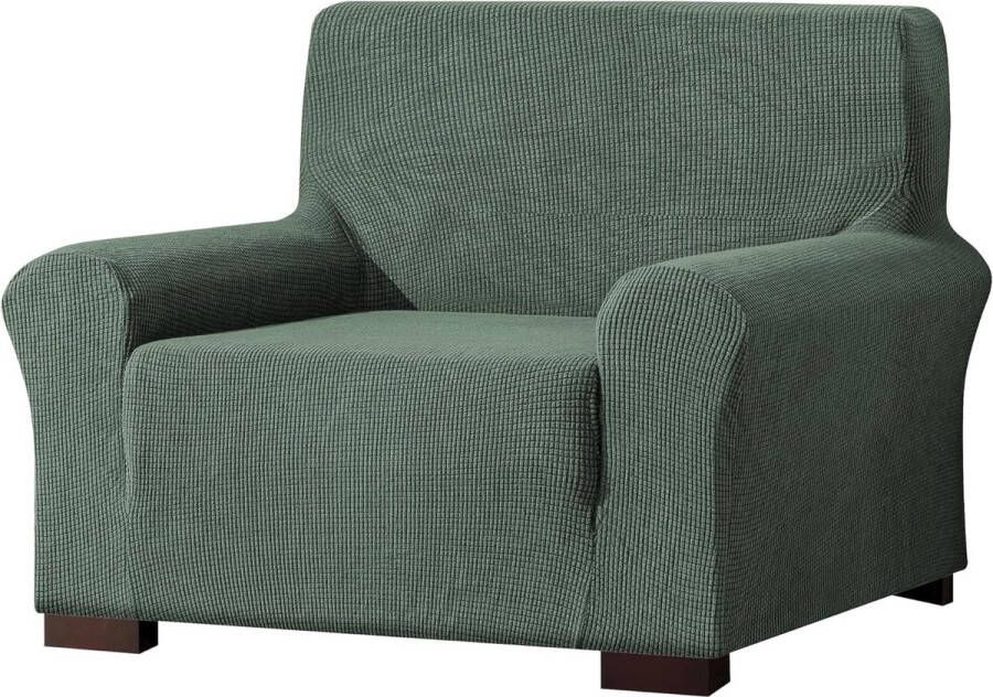 Elastische bankovertrek stretch bankovertrek hoes voor bank fauteuil 1-zits (bonengroen 85-115 cm) - Foto 2