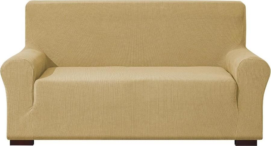 Elastische bankovertrek Stretch bankovertrek voor 2-zits bank (Geel 145-185 cm)