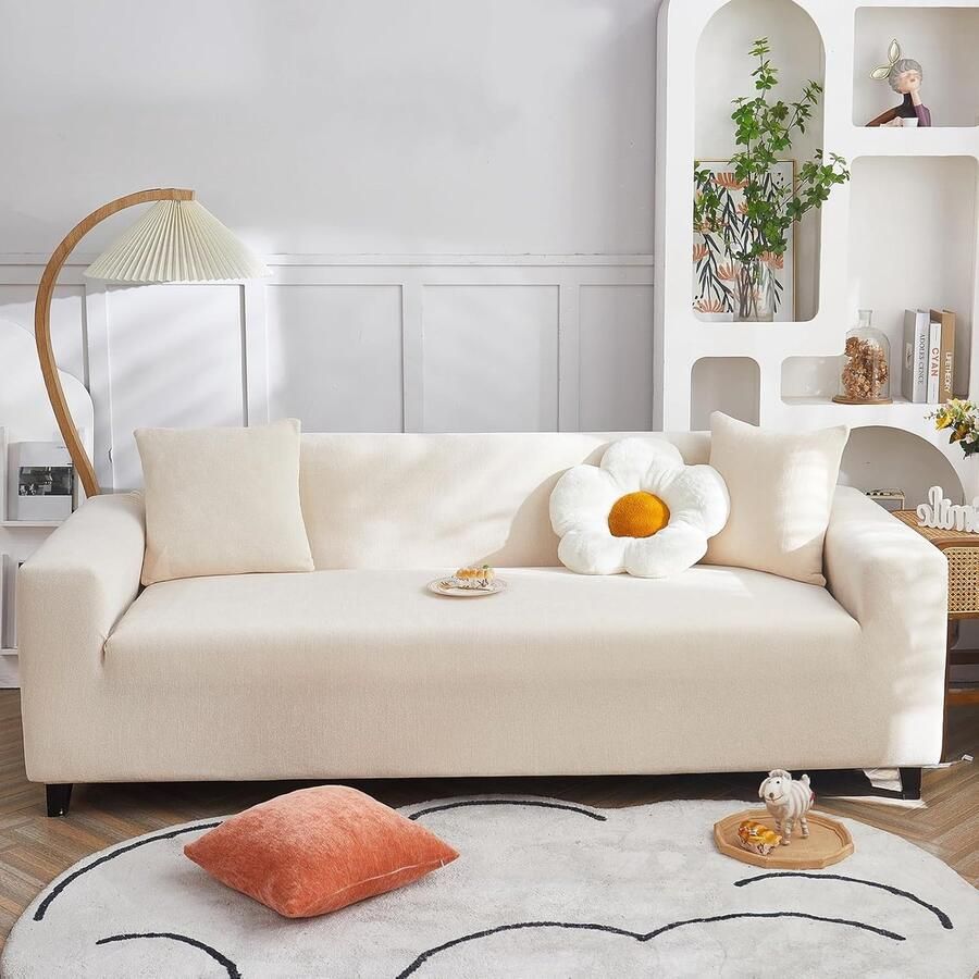 Elastische bankovertrek volledige bescherming 1 stuk polyester 90-140 cm