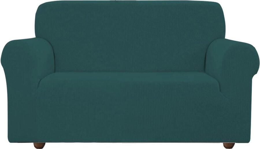 Elastische bankovertrek voor 2-zits bank Stretch stof in olijfgroen (145-185 cm)