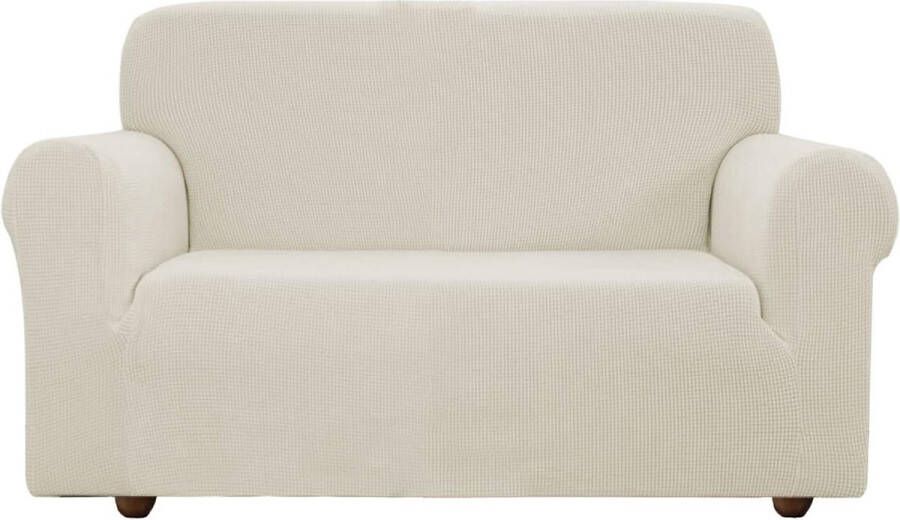 Elastische banksprei stretch bankhoes hoezen voor 1-zits bank bank stoel (crème 85 115 cm)