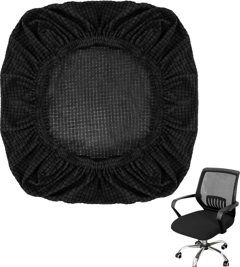 Elastische bureaustoelhoes voor bescherming tegen vlekken Zwart