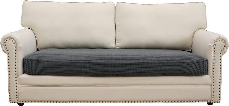 Elastische Donkergrijze Bankhoes voor 2-zitsbanken Bescherming en Stijl in Één