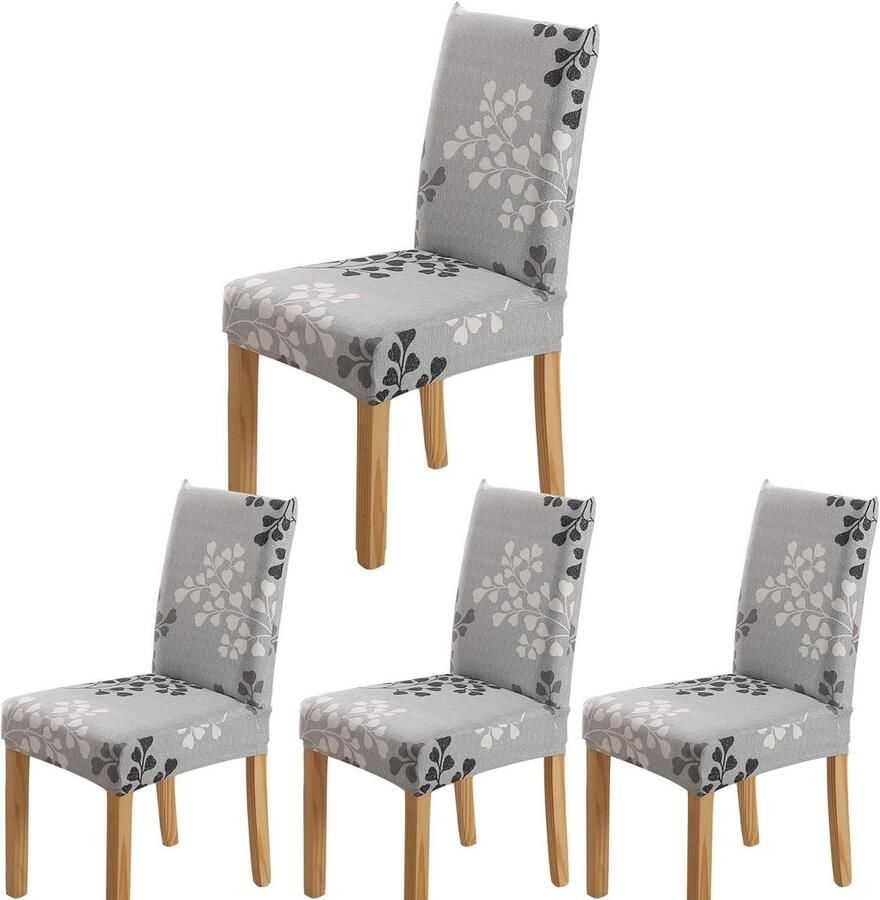 Elastische Eetkamer Stoelhoezen Set van 4 Wasbare Stoelbeschermers voor Ceremonies Bruiloften en Decoratie