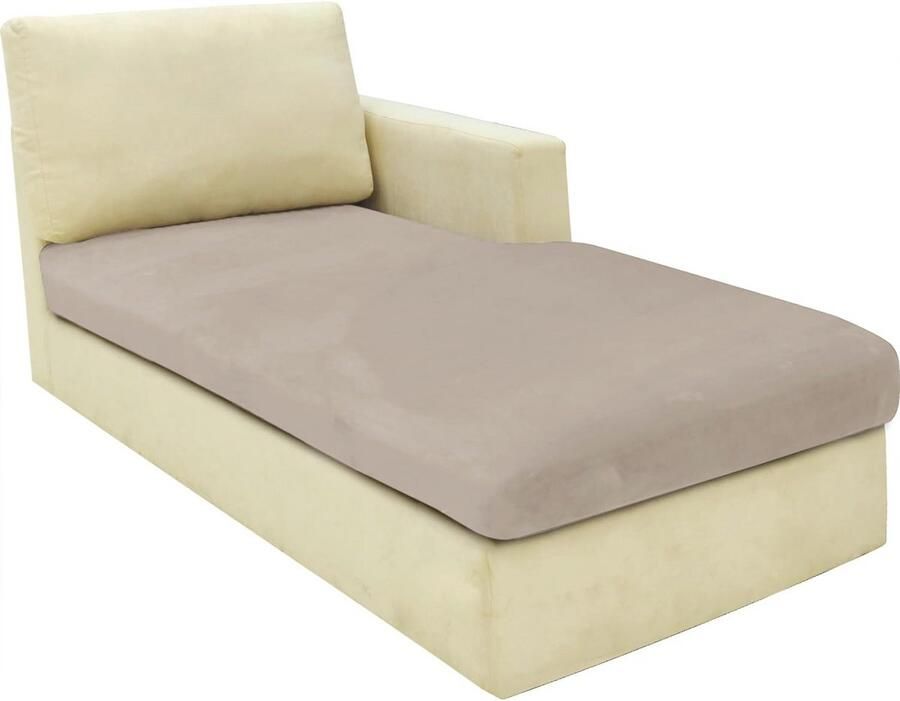 Elastische fluwelen bankovertrek voor chaise longue Zacht en wasbaar Kaki kleur