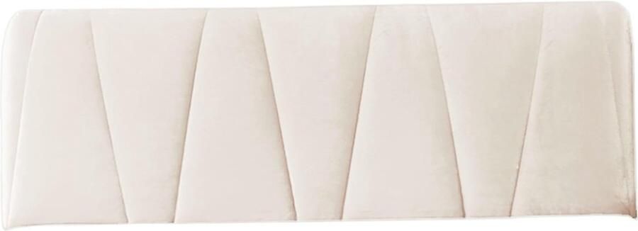 Elastische Fluwelen Hoofdbordhoezen voor Bed Duurzaam en Wasbaar Beige 180 x 75 cm