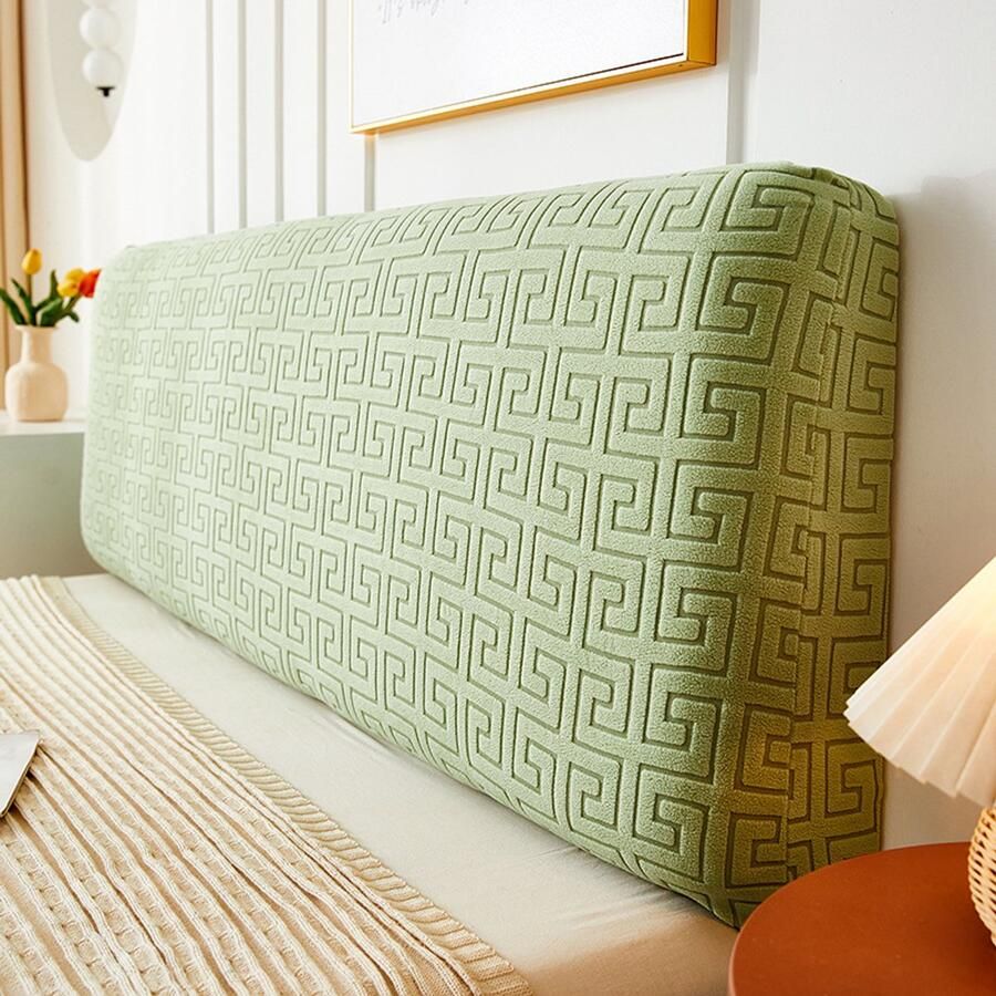 Elastische hoofdbordhoes Geschikt voor groot bed hoofdbord bankhoes jacquard hoofdbordhoes stofbescherming Geschikt voor slaapkamerdecoratie matcha kleur 200cm