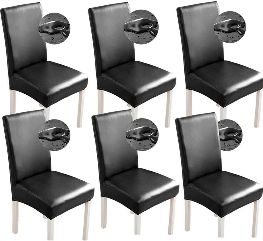 Elastische Stoelhoes PU-leer Universeel 1 stuk