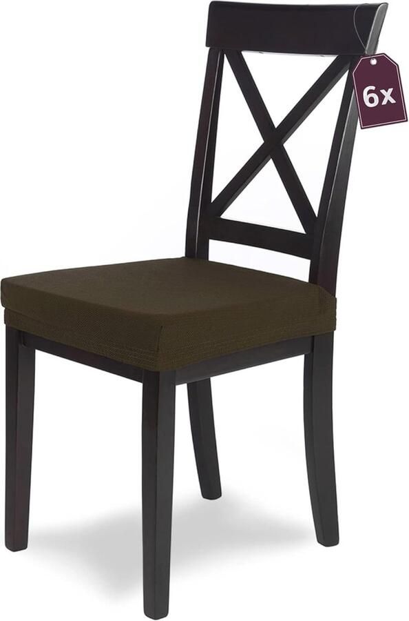Elastische Stoelhoes Set van 6 Elegant en Beschermend voor Eetkamerstoel en Bureaustoel
