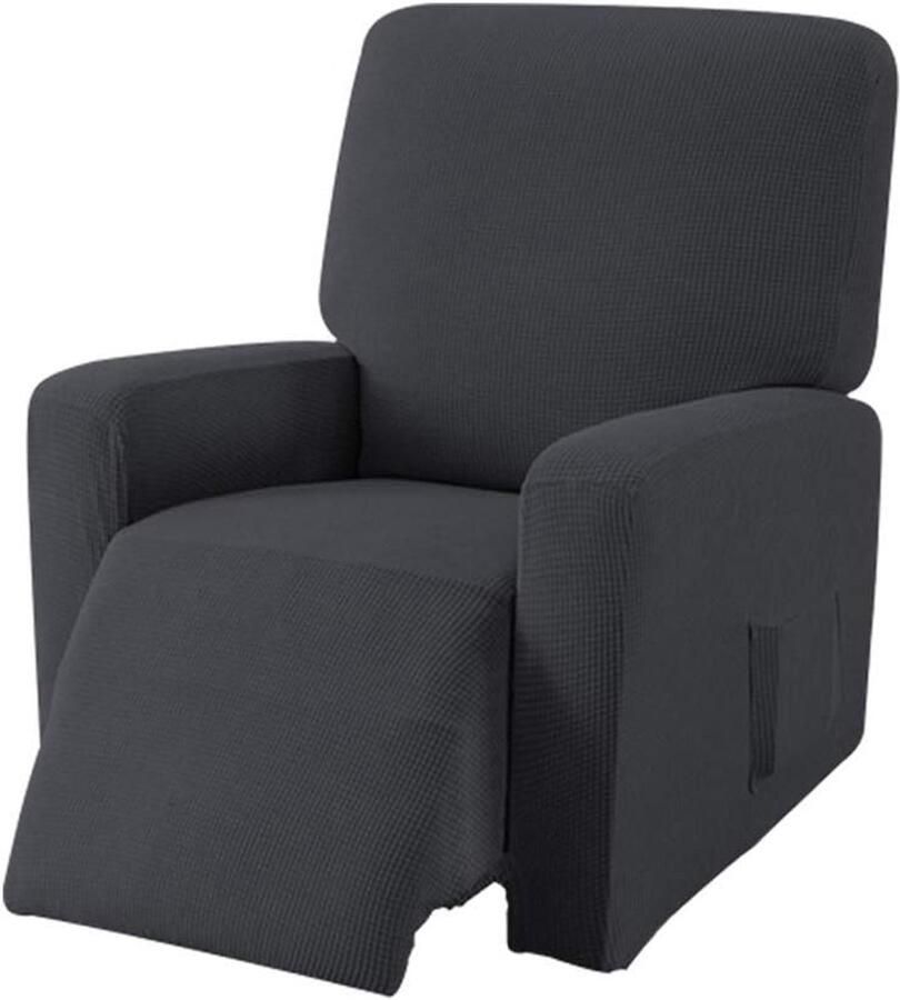 Elastische Stoelhoes voor Relaxfauteuil Jacquard Grijs Perfecte Bescherming en Comfort