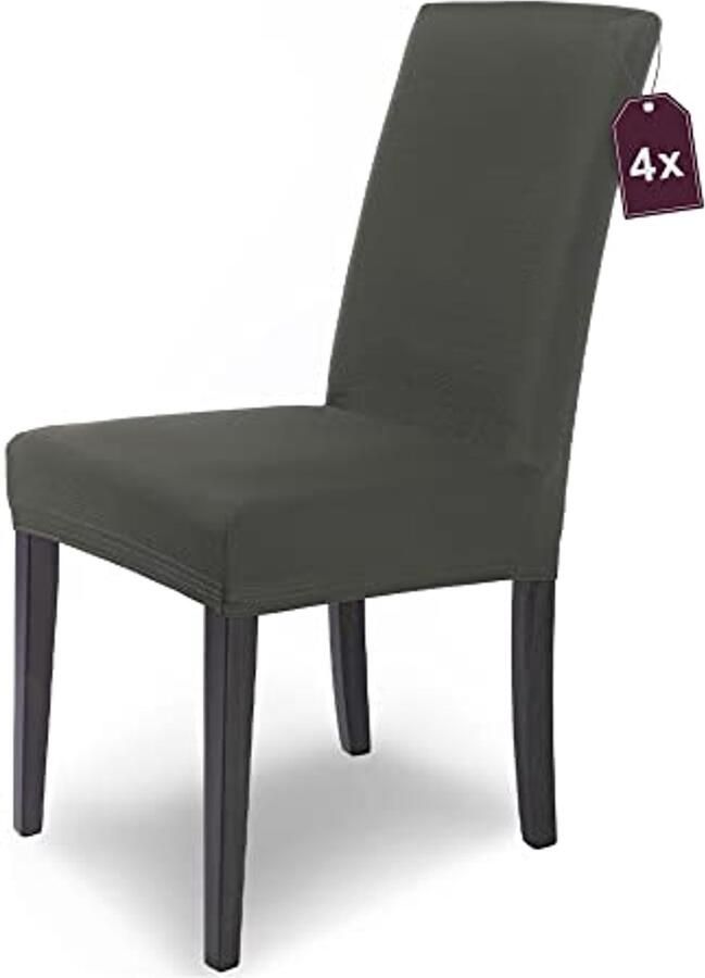 Elastische Stoelhoezen Set van 4 Microvezel Bescherming voor Vrijdragende Stoelen