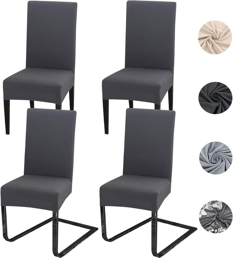 Elastische Stoelhoezen Set van 4 Moderne Wasbare Stoelbeschermer voor Huizen en Evenementen