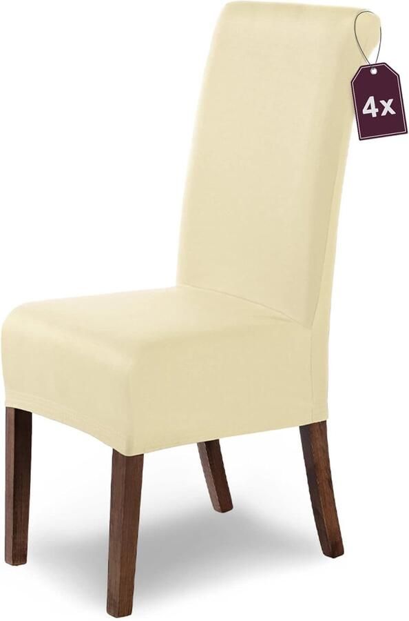 Elastische Stoelhoezen Set van 4 Stoelbekleding voor Vrijdragende Stoelen Microvezel Hoes met Elastische Band