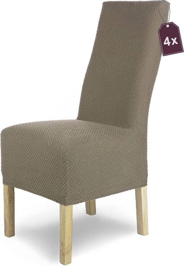 Elastische Stoelhoezen Set van 4 Stretchhoezen voor Vrijdragende Stoelen Microvezel Bescherming tegen Vlekken en Krassen