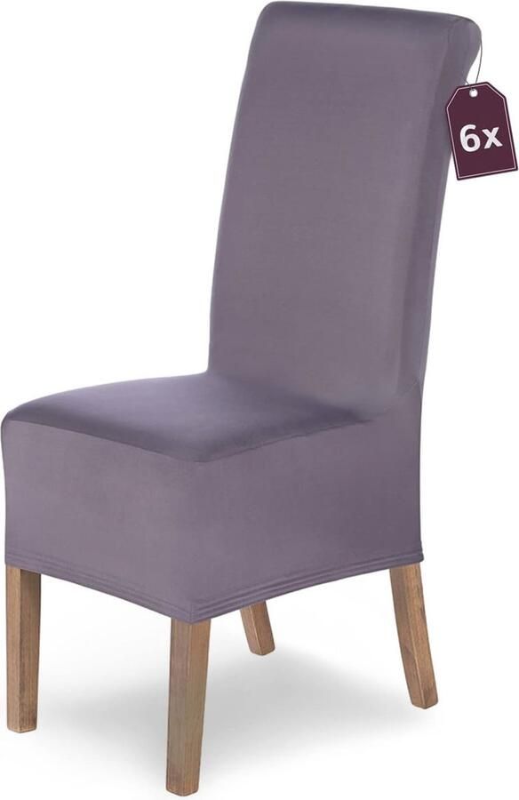 Elastische Stoelhoezen Set van 6 Microvezel Stretch Bekleding voor Vrijdragende Stoelen