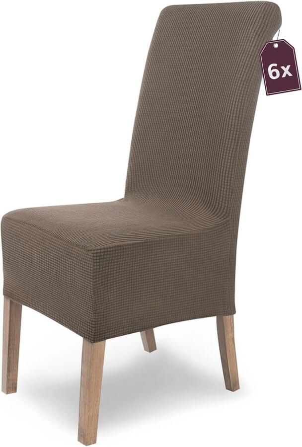 Elastische Stoelhoezen Set van 6 voor Vrijdragende Stoelen Microvezel Spanhoezen