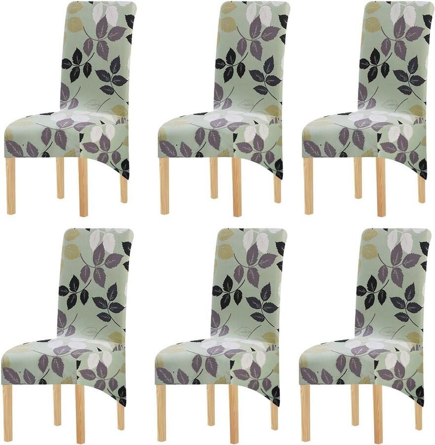 Elastische Stoelhoezen voor Eetkamerstoelen 2 4 of 6 Stuks Stretch Stoelbekleding voor Bruiloft en Feest Groen