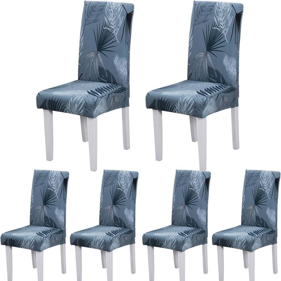 Elastische Stoelhoezen voor Eetkamerstoelen Moderne Wasbare Beschermhoezen voor Gelegenheden (6 Stuks)