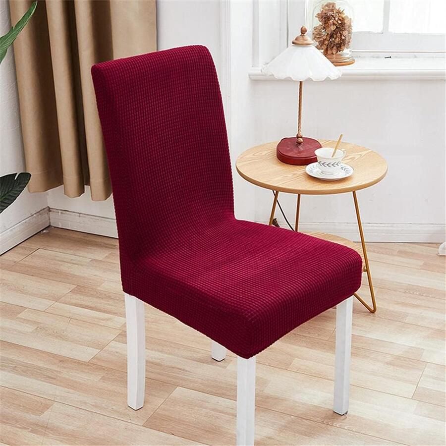 Elastische Stoelhoezen voor Eetstoelen Antifouling Kruk Covers voor Hotels en Restaurants 4 of 6 Stuks