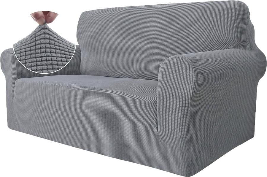 Elastische Stretch Bankhoes 2 Zits Krasbestendig en Anti-slip Woonkamer Bescherming