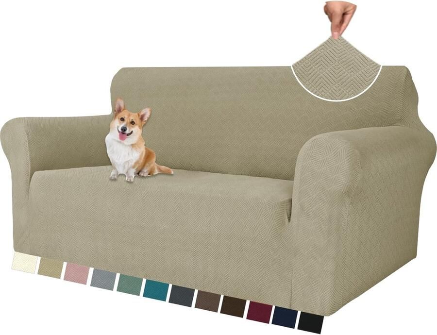 Elastische Stretch Bankhoes 2 Zits Universele Krasbestendige Sofahoes Met Anti-slip