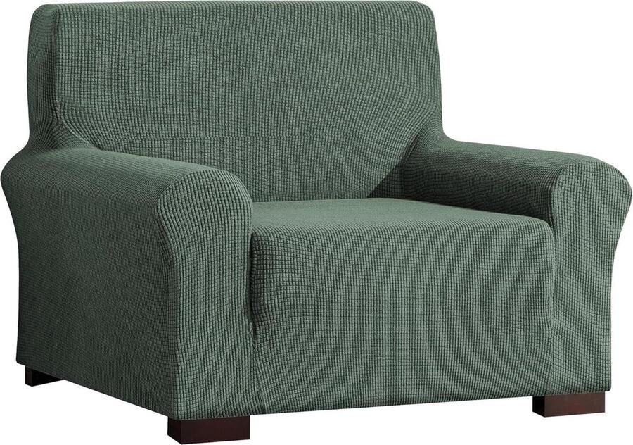 Elastische bankovertrek stretch bankovertrek hoes voor bank fauteuil 1-zits (bonengroen 85-115 cm)