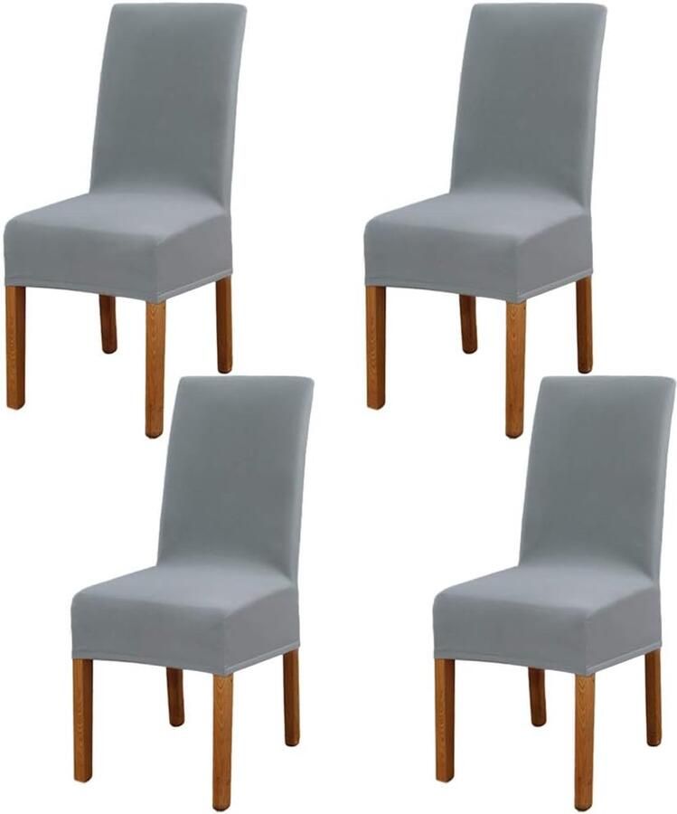 Elastische stretch eetkamerstoelhoezen set van 4 Moderne en wasbare stoelhoezen voor gelegenheden