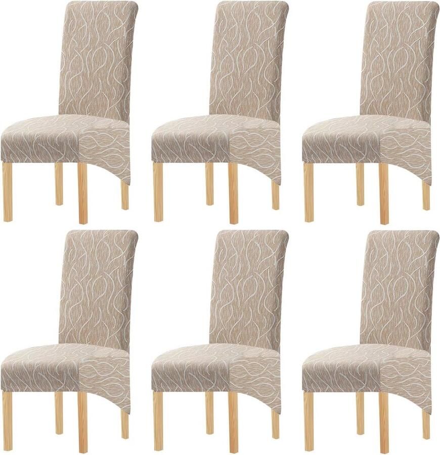 Elastische Stretch Stoelhoezen voor Eetkamerstoelen 2 4 6 Stuks Ideaal voor Bruiloften en Feesten