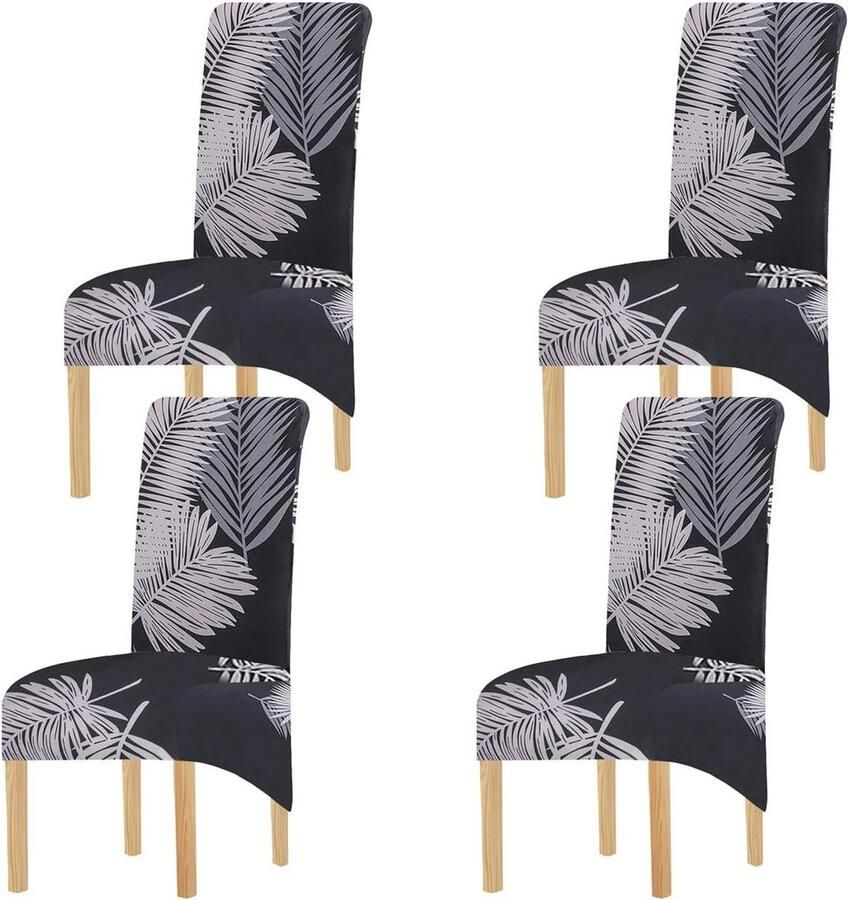 Elastische stretch stoelhoezen voor eetkamerstoelen 2 4 6 stuks modern en elegant