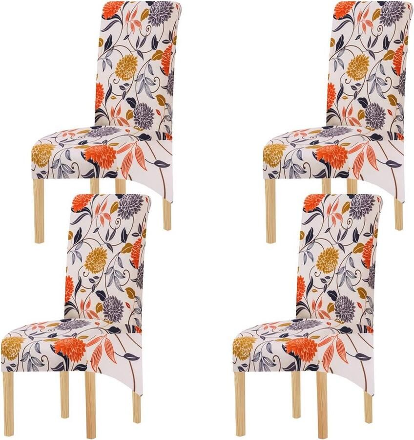 Elastische Stretch Stoelhoezen voor Eetkamerstoelen Bescherming en Decoratie (2 4 6 Stuks)
