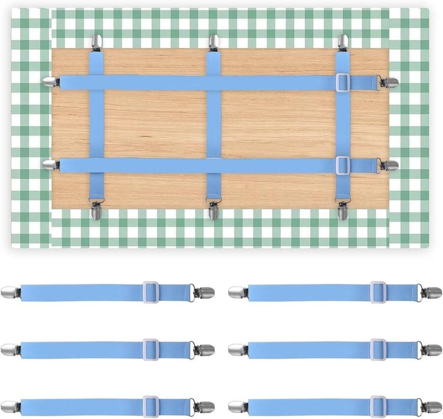 Elastische Tafelkleedklemmen Weerbestendig en Verstelbaar Set van 4