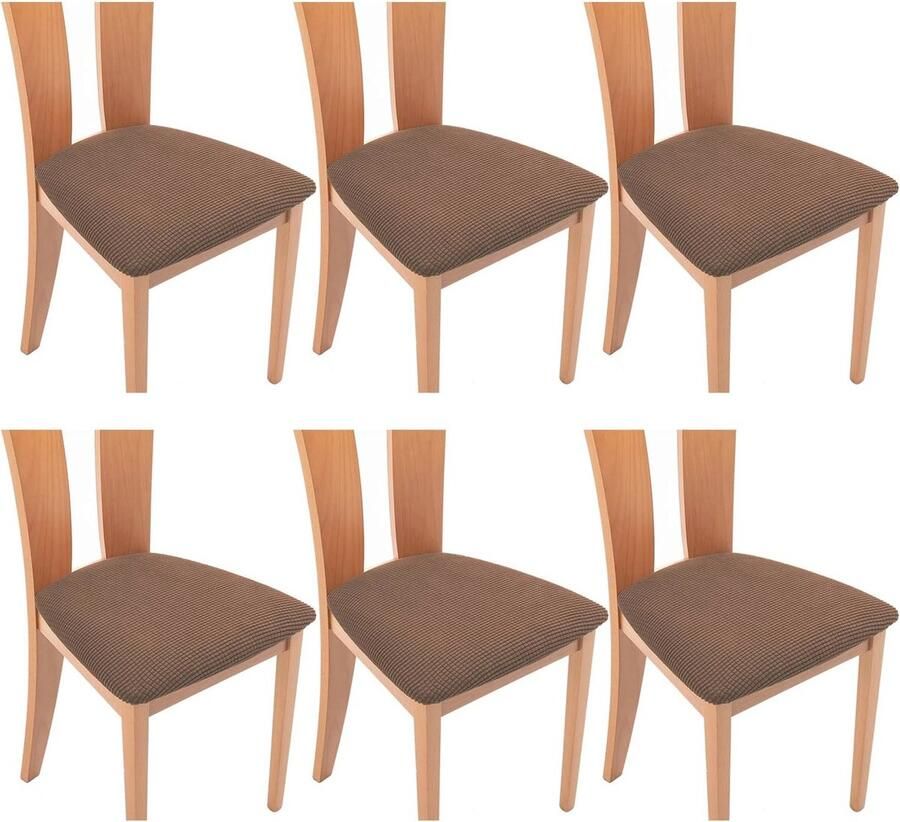 Elastische Wasbare Stoelhoezen 6-Pack Voor Eetkamerstoelen – Comfortabele Bescherming Tegen Vlekken en Slijtage