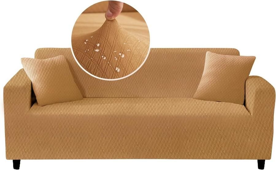 Elastische Waterdichte Bankhoes voor 2-zits met Armleuningen Duurzaam en Krasbestendig