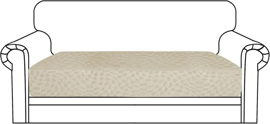 Elastische Waterdichte Sofa Kussenhoezen voor Meubels Universele Bescherming tegen Vuil en Slijtage Perfect voor Huisdieren (Beige 2 Plaatsen)