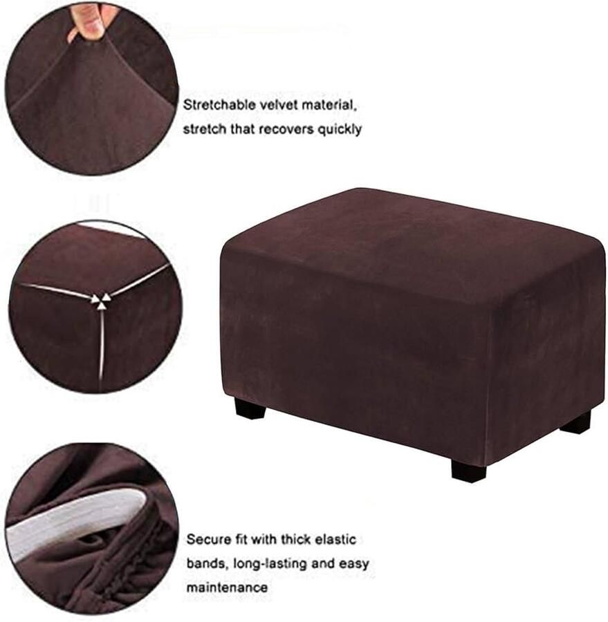 Elastische Zitzak Hoes Fluwelen Pluche Maat L XL Ondersteunt Meubelbescherming