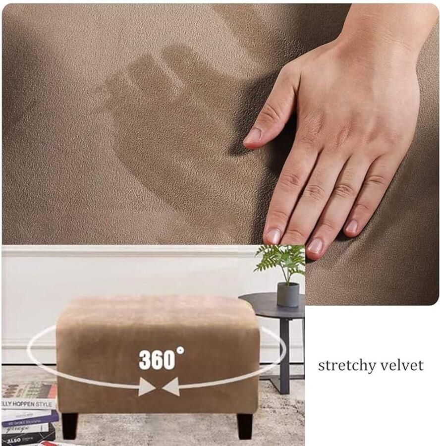 Elastische zitzakhoes fluwelen pluche maat L XL