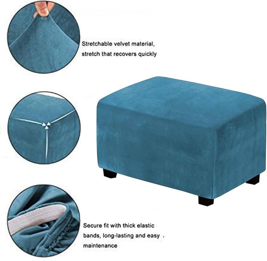 Elastische zitzakhoes fluwelen pluche maat L XL