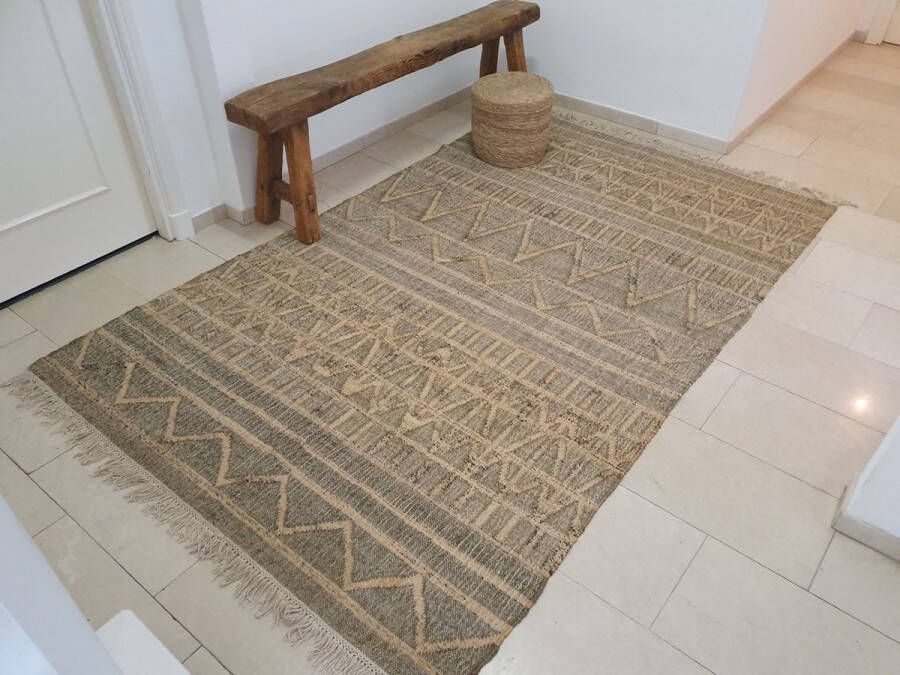 Elegant ABOLI Vloerkleed: 160x230cm Jute Tapijt Ideaal voor een Modern en Stijlvol Interieur – Duurzaam en Trendy Design