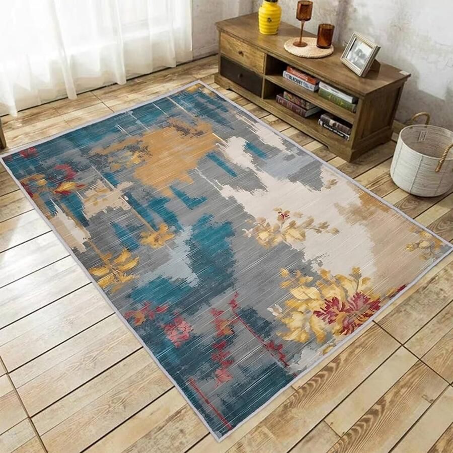 Elegant abstract vintage tapijt wasbaar 1 stuk kasjmier-imitatie 120 x 170 cm