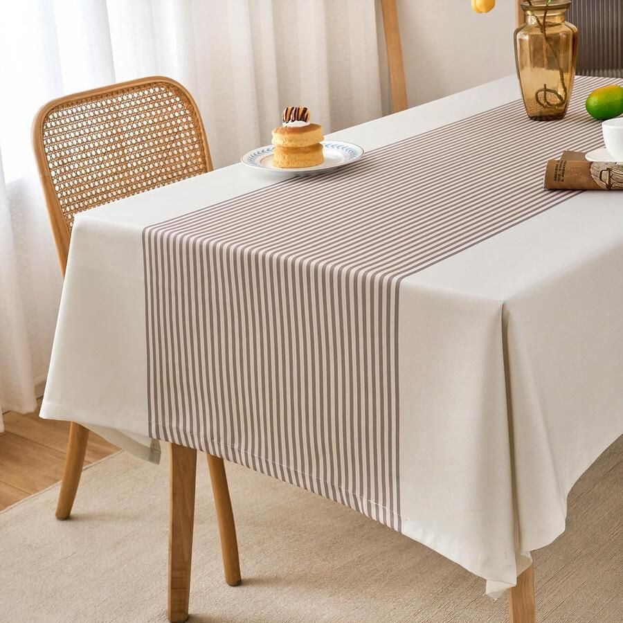 Elegant gestreept tafelkleed waterdicht 1 stuk 100 x 140 cm