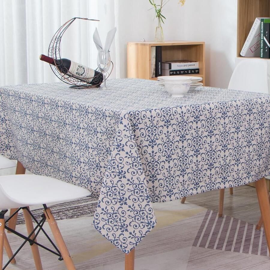 Elegant tafelkleed veelzijdig en oliebestendig 1 stuk katoen en linnen