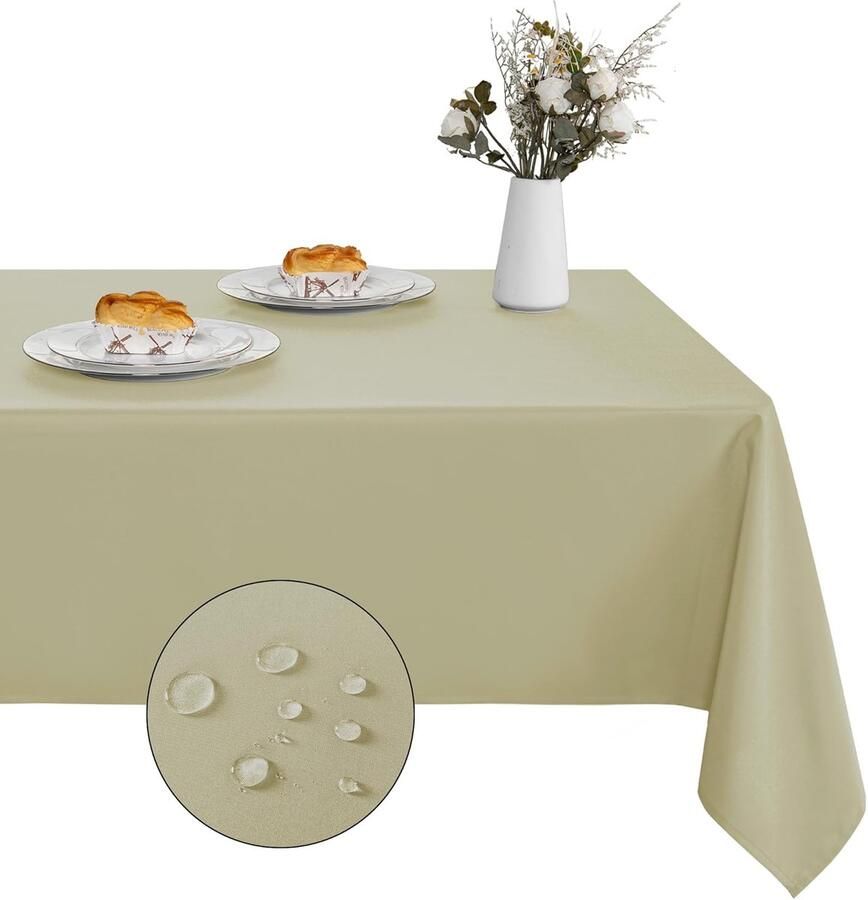 Elegant tafelkleed krasbestendig 1 stuk 100% polyester