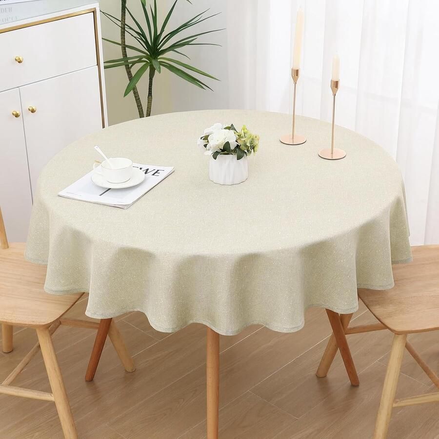 Elegant tafelkleed met metallic glans waterdicht 1 stuk polyester