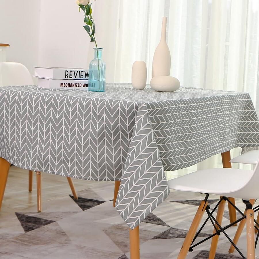 Elegant tafelkleed veelzijdig en oliebestendig 1 stuk katoen en linnen