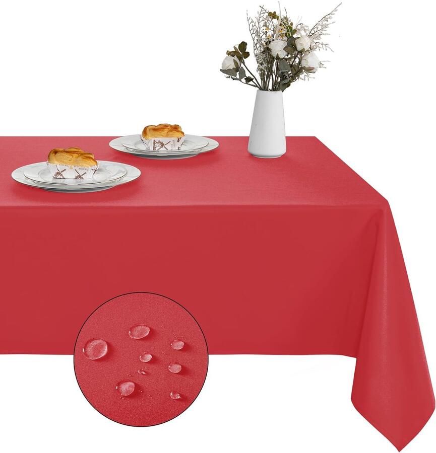 Elegant tafelkleed vlekbestendig en waterdicht 1 stuk 100% polyester