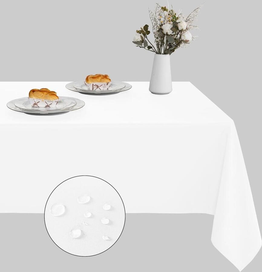 Elegant tafelkleed krasbestendig 1 stuk 100% polyester