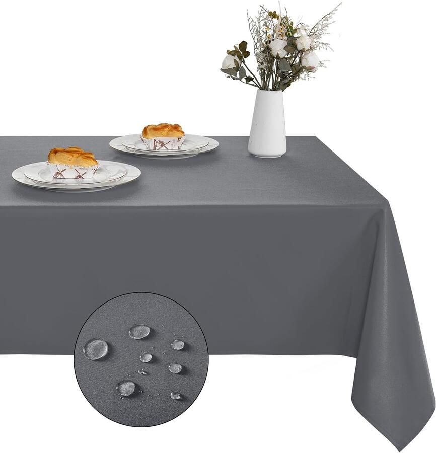 Elegant tafelkleed vlekbestendig en waterdicht 1 stuk 100% polyester