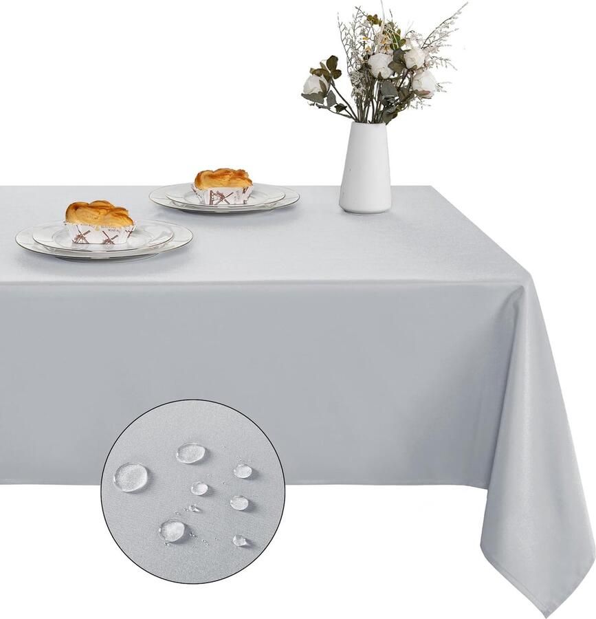 Elegant tafelkleed vlekbestendig en waterdicht 1 stuk 100% polyester