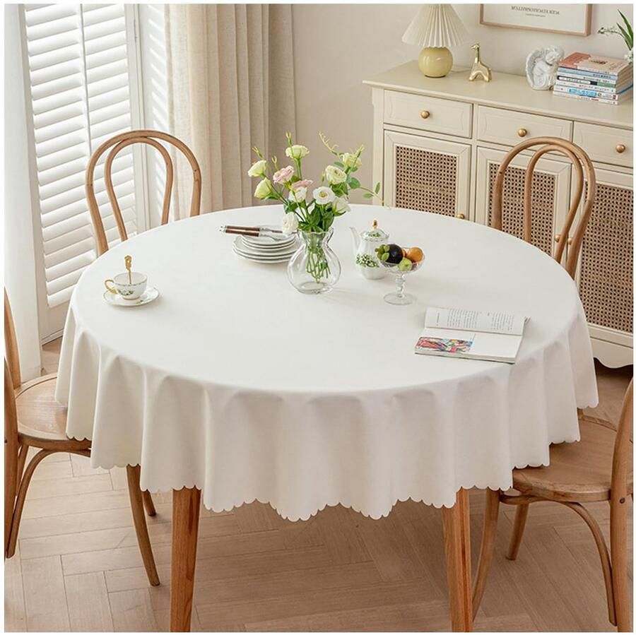 Elegant tafelkleed vuilafstotend 1 stuk 200 cm katoen en linnen