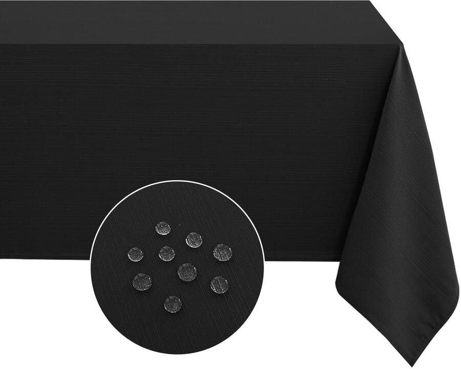 Elegant tafelkleed waterafstotend 1 stuk 140 x 240 cm premium polyester